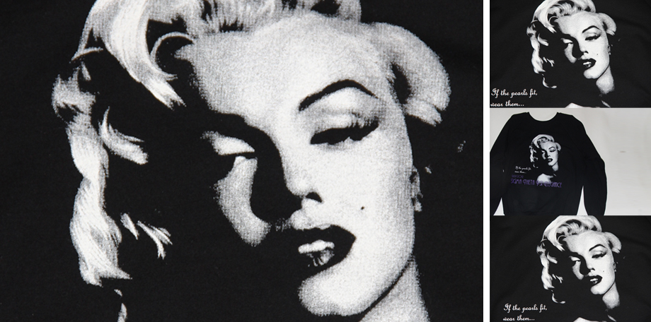 Marilyn Monroe shirt printed at spectrum apparel printing